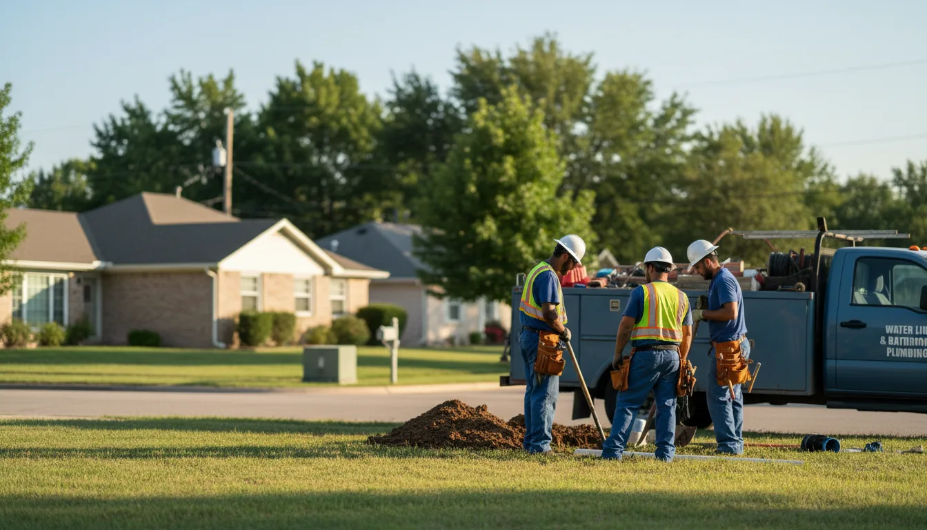 Residential water line and bathroom plumbing service in Richfield, OH